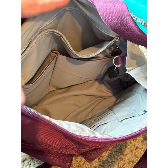 Travelon Anti-Theft Classic Crossbody bag/purse, Purple canvas; - Picture 13 of 15